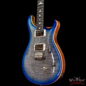 PRS Wild West Guitars Special Run Flame Top Black Neck CE 24 Faded Grey Black Blue Burst (Blemish) - Image 2