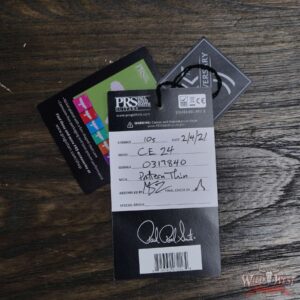 Paul Reed Smith PRS Wild West Guitars Special Run Flame Top Black Neck CE 24 Violin Amber Burst (Blemish) - Image 12