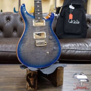 PRS Wild West Guitars Special Run Flame Top Black Neck CE 24 Faded Grey Black Blue Burst (Blemish) - Image 8