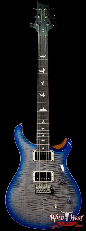 PRS Wild West Guitars Special Run Flame Top Black Neck CE 24 Faded Grey Black Blue Burst (Blemish)