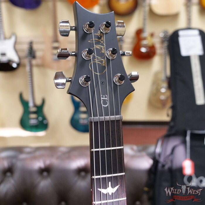 PRS Wild West Guitars Special Run Flame Top Black Neck CE 24 Faded Gray Black Cherry Burst 315723 - Image 6
