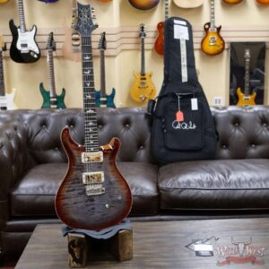 PRS Wild West Guitars Special Run Flame Top Black Neck CE 24 Faded Gray Black Cherry Burst 316906 - Image 5
