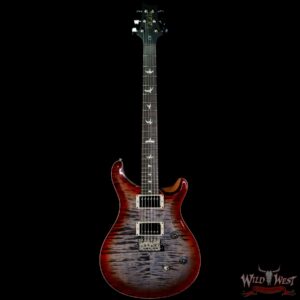 PRS Wild West Guitars Special Run Flame Top Black Neck CE 24 Faded Gray Black Cherry Burst 316906 - Image 3