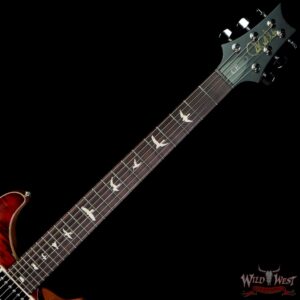PRS Wild West Guitars Special Run Flame Top Black Neck CE 24 Faded Gray Black Cherry Burst 316906 - Image 4