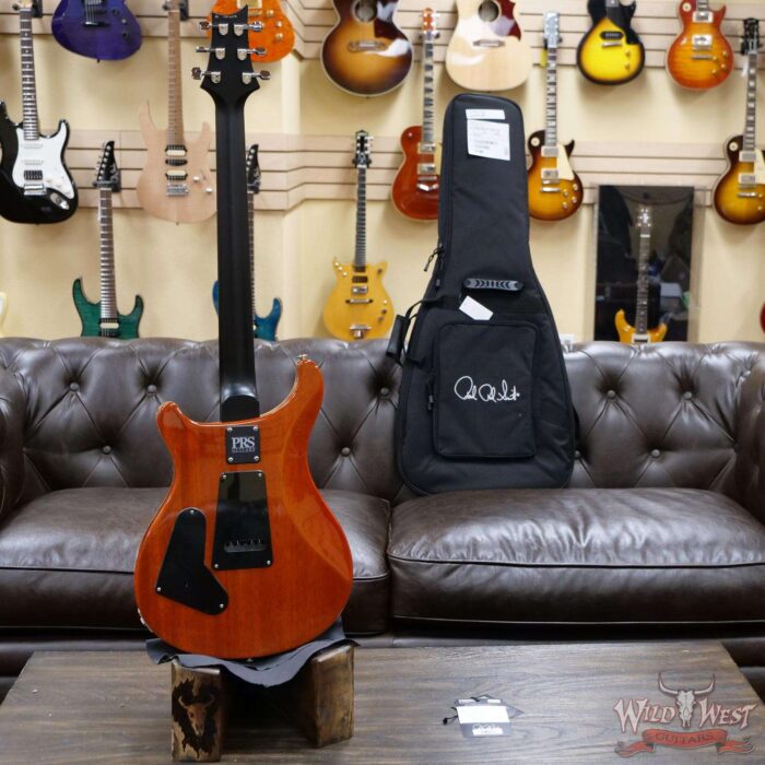 Paul Reed Smith PRS Wild West Guitars Special Run Flame Top Black Neck CE 24 Orange - Image 8