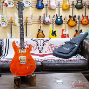 Paul Reed Smith PRS Wild West Guitars 2023 Special Run CE 24 Painted Black Neck 57/08 Pickups Orange - Image 5