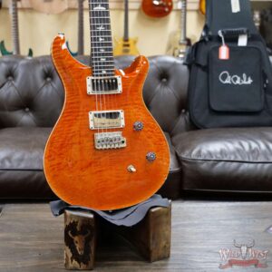 Paul Reed Smith PRS Wild West Guitars Special Run Flame Top Black Neck CE 24 Orange - Image 7