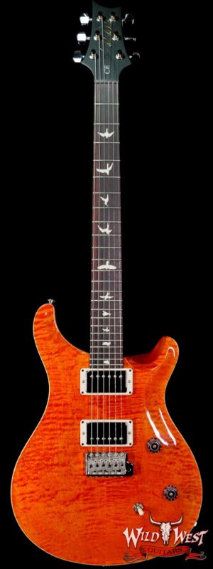 Paul Reed Smith PRS Wild West Guitars Special Run Flame Top Black Neck CE 24 Orange