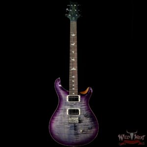 PRS Wild West Guitars Special Run Flame Top Black Neck CE 24 Faded Gray Black Purple Burst 314008 - Image 3