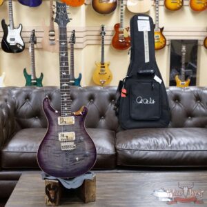 PRS Wild West Guitars Special Run Flame Top Black Neck CE 24 Faded Gray Black Purple Burst 316172 - Image 5