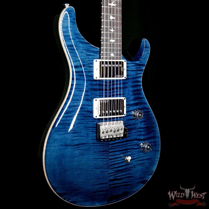 PRS Wild West Guitars Special Run CE 24 Flame Maple Top and 57/08 PU Whale Blue 238562 - Image 4