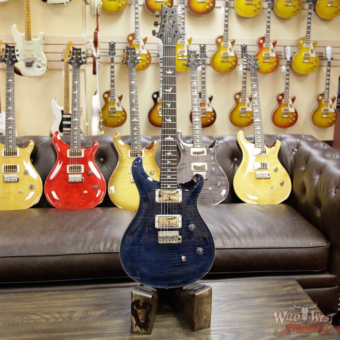 PRS Wild West Guitars Special Run CE 24 Flame Maple Top and 57/08 PU Whale Blue 238562 - Image 11