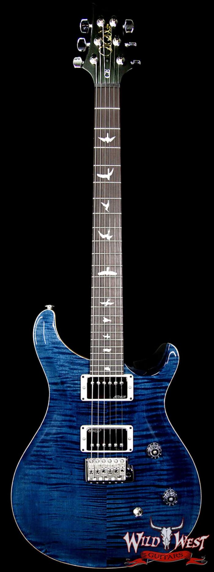 PRS Wild West Guitars Special Run CE 24 Flame Maple Top and 57/08 PU Whale Blue 238562 - Image 1