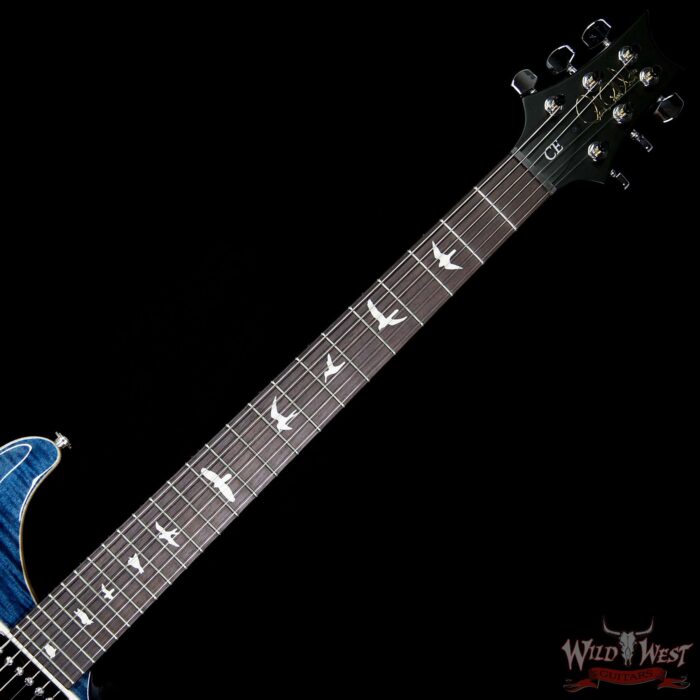 PRS Wild West Guitars Special Run CE 24 Flame Maple Top and 57/08 PU Whale Blue 238562 - Image 8