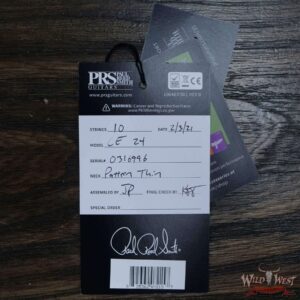 PRS Wild West Guitars Special Run Flame Top Black Neck CE 24 Faded Grey Black Blue Burst 316996 - Image 11