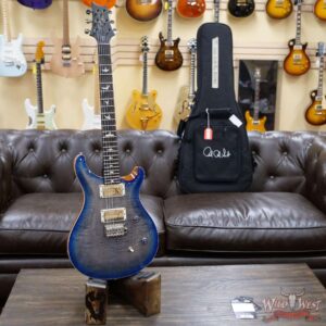 PRS Wild West Guitars Special Run Flame Top Black Neck CE 24 Faded Grey Black Blue Burst 316996 - Image 5
