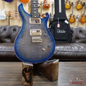 PRS Wild West Guitars Special Run Flame Top Black Neck CE 24 Faded Grey Black Blue Burst 316996 - Image 7