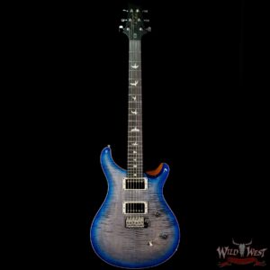 PRS Wild West Guitars Special Run Flame Top Black Neck CE 24 Faded Grey Black Blue Burst 316996 - Image 3