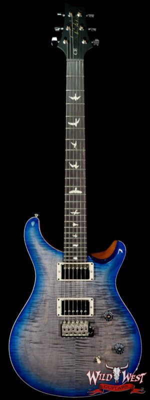 PRS Wild West Guitars Special Run Flame Top Black Neck CE 24 Faded Grey Black Blue Burst 316996