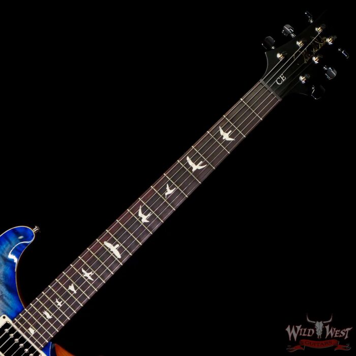 Paul Reed Smith PRS Wild West Guitars 2023 Special Run CE 24 Painted Black Neck 57/08 Pickups Faded Grey Black Blue Burst - Image 4