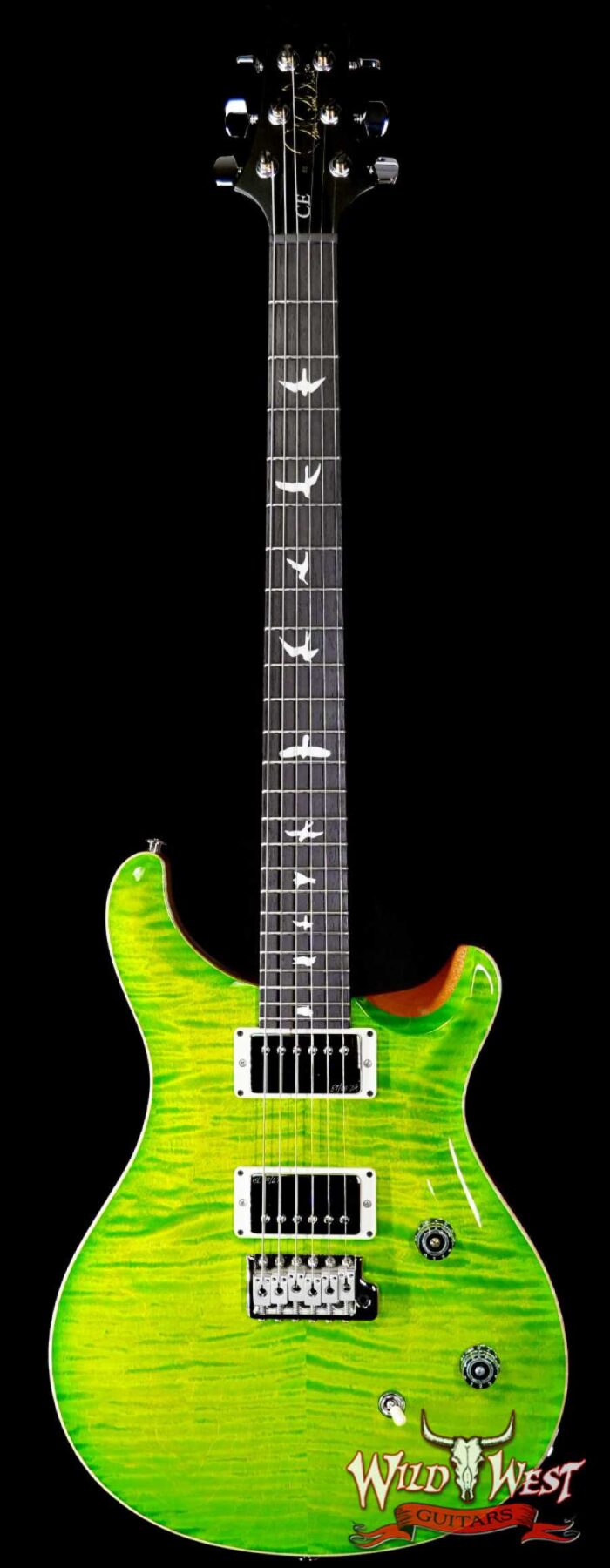 Paul Reed Smith PRS Wild West Guitars Special Run CE 24 Painted Black Neck 57/08 Covered Pickups Eriza Verde 7.60 LBS - Image 1