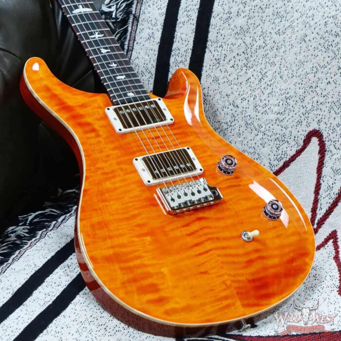 Paul Reed Smith PRS Wild West Guitars 2023 Special Run CE 24 Painted Black Neck 57/08 Pickups Orange - Image 7