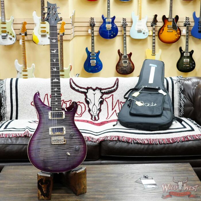 Paul Reed Smith PRS Wild West Guitars Special Run CE 24 Painted Black Neck 57/08 Covered Pickups Faded Grey Black Purple Burst 7.75 LBS - Image 4