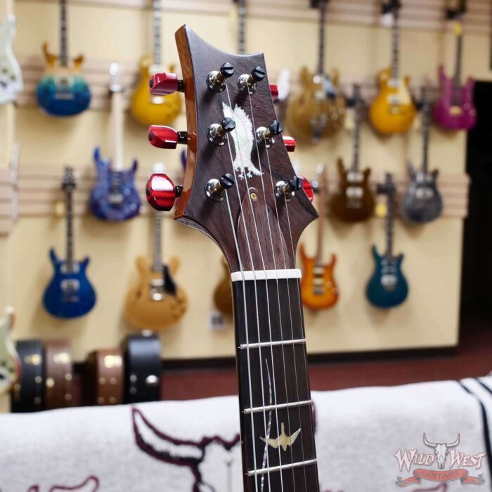 Paul Reed Smith PRS Private Stock #11315 Custom 24 Flame Maple Top Madagascar Rosewood Fingerboard Blood Red Glow 7.80 lbs - Image 7