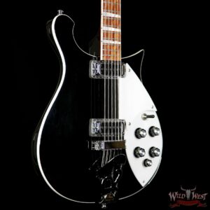 2009 Rickenbacker 620/12 Thru Body Rosewood Fretboard Black 12-String Guitar Preowned - Image 4