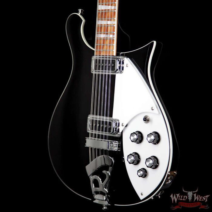 2009 Rickenbacker 620/12 Thru Body Rosewood Fretboard Black 12-String Guitar Preowned - Image 2