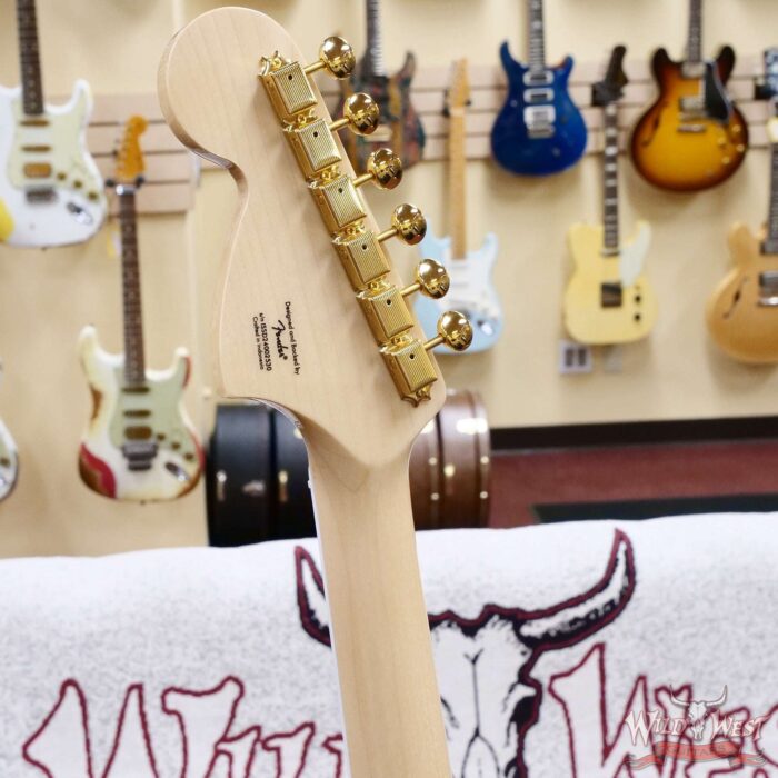 Squier Limited Edition Paranormal Troublemaker Telecaster Deluxe Laurel Fingerboard Black Gold Hardware - Image 11