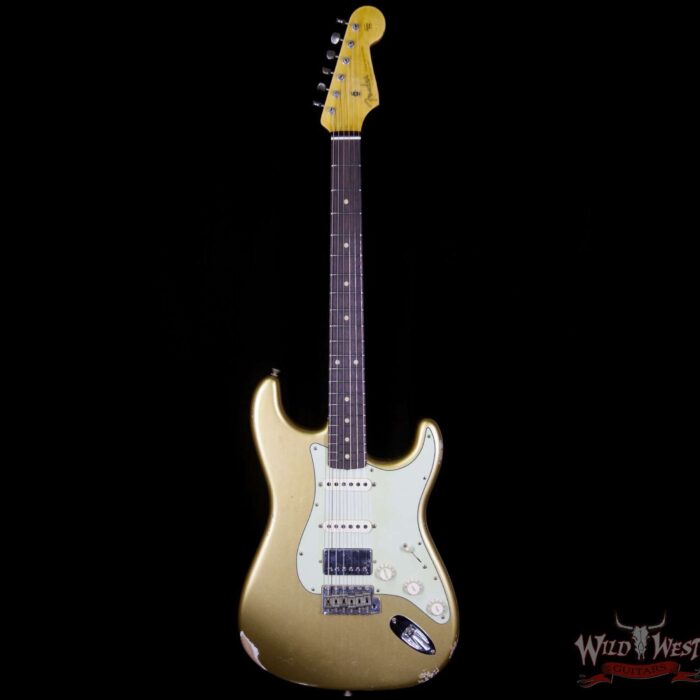 Fender Custom Shop 1962 Stratocaster HSS EVH Pickup Relic Rosewood Fingerboard Aztec Gold - Image 3