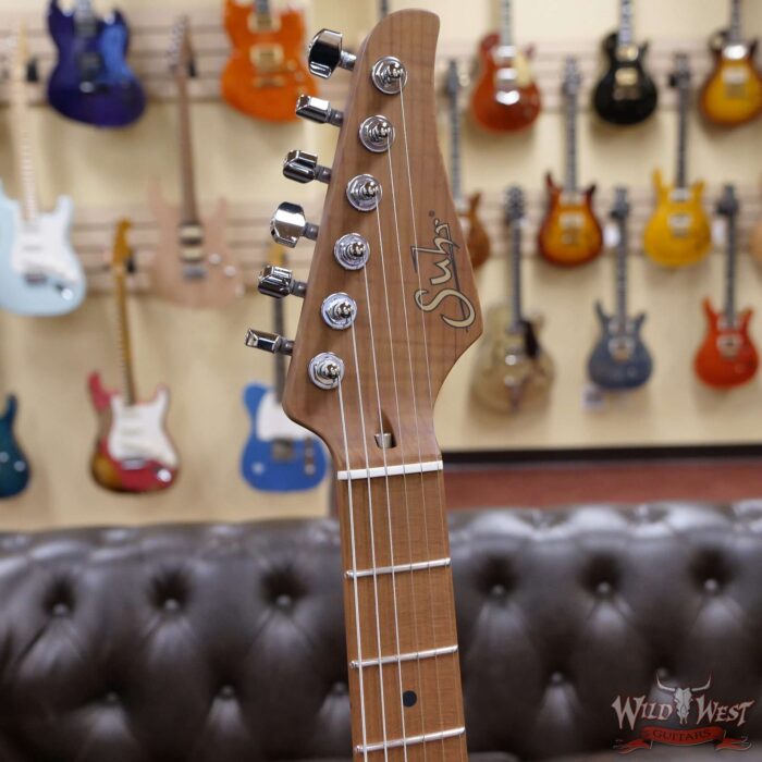 Suhr Custom Modern Antique HSH Roasted Quatersawn Maple Neck with Blower Switch 2 Tone Tobacco Burst - Image 7
