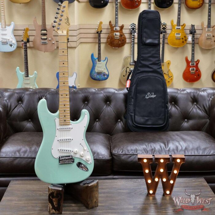 Suhr Classic S SSS Quater-Sawn Maple Neck and Fingerboard Surf Green - Image 6