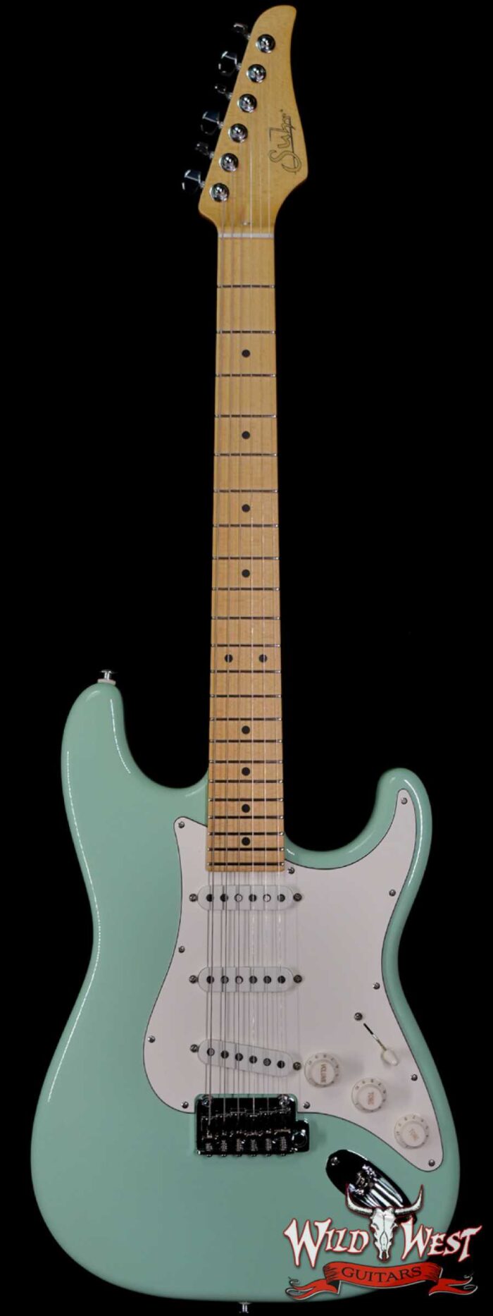 Suhr Classic S SSS Quater-Sawn Maple Neck and Fingerboard Surf Green - Image 1