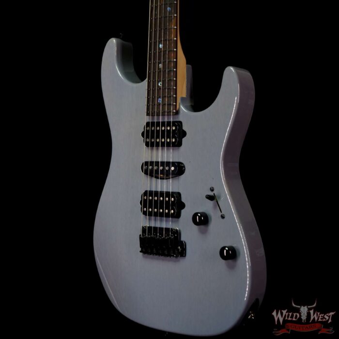 Suhr Custom White Limba Standard HSH Ziricote Fingerboard Mountain Grey - Image 2