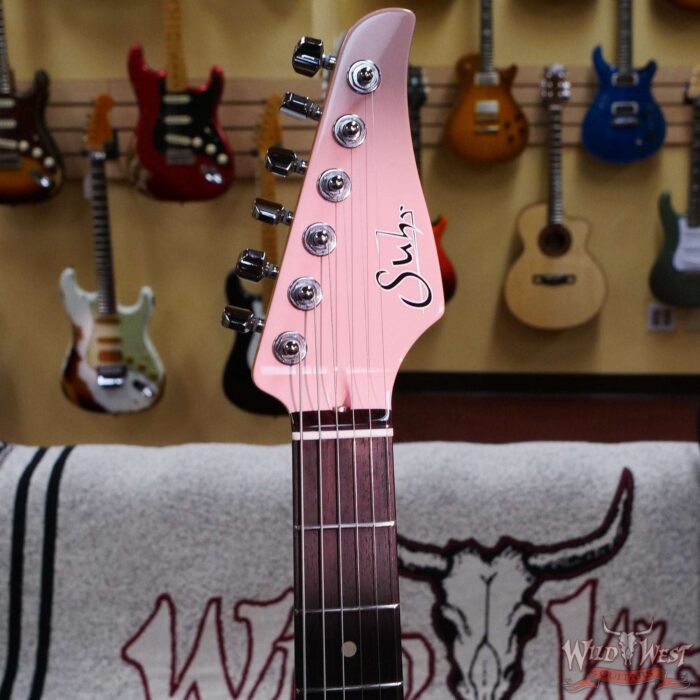 Suhr Custom Classic S HSS Rosewood Fingerboard Matching Color Headstock Shell Pink - Image 7