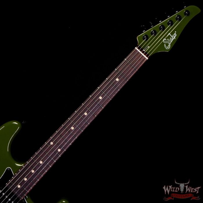 Suhr Custom Classic S HSS Rosewood Fingerboard Matching Color Headstock Dark Forest Green - Image 4