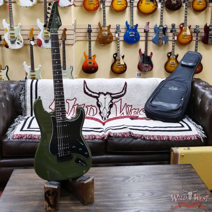 Suhr Custom Classic S HSS Rosewood Fingerboard Matching Color Headstock Dark Forest Green - Image 6
