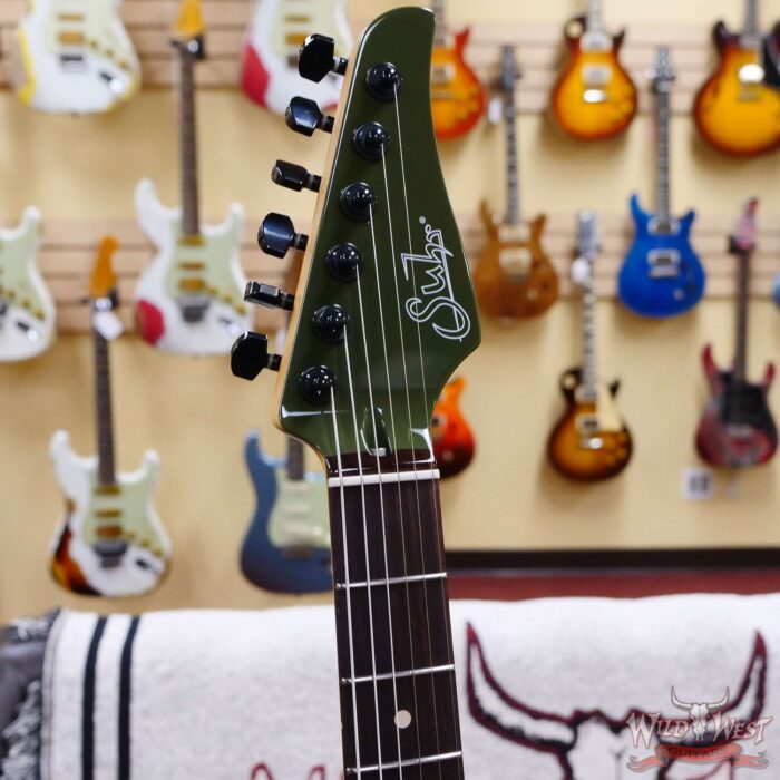 Suhr Custom Classic S HSS Rosewood Fingerboard Matching Color Headstock Dark Forest Green - Image 7