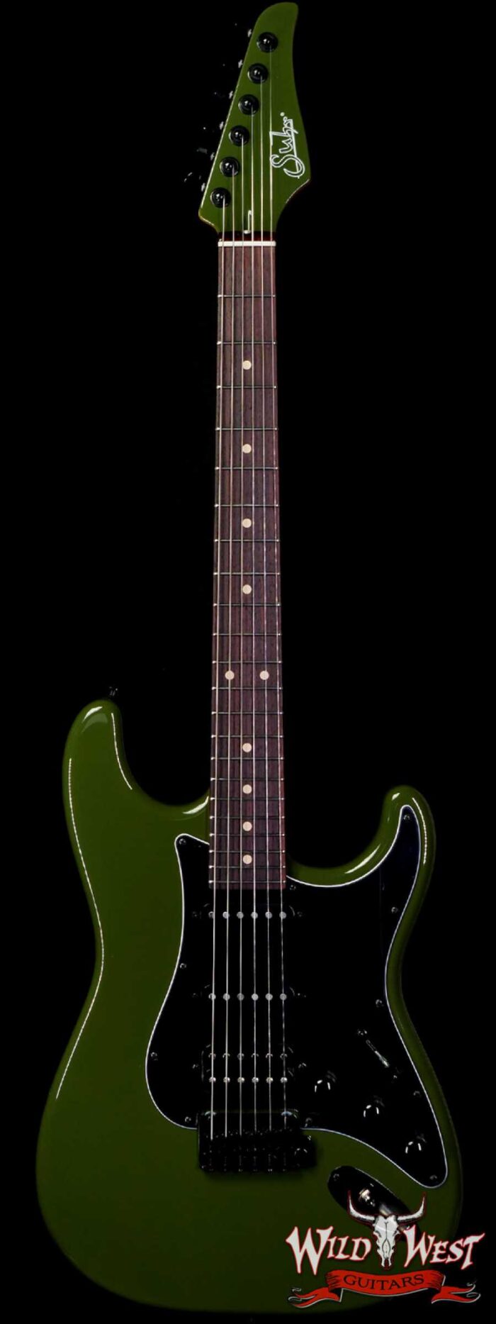 Suhr Custom Classic S HSS Rosewood Fingerboard Matching Color Headstock Dark Forest Green - Image 1