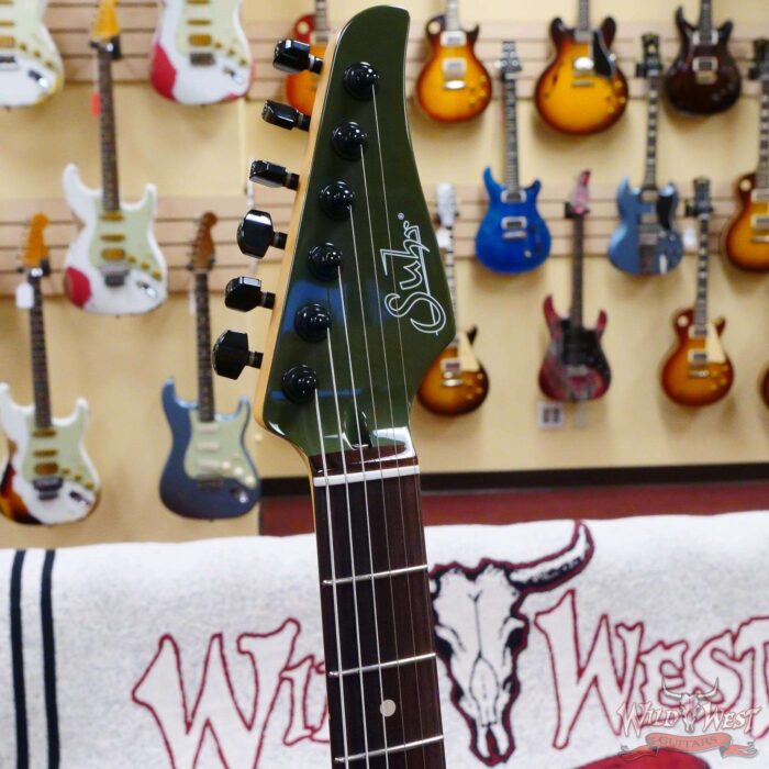 Suhr Custom Classic S HSS Rosewood Fingerboard Matching Color Headstock Dark Forest Green2 - Image 7