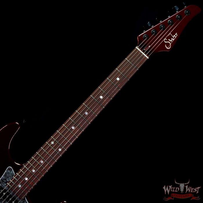 Suhr Custom Classic S HSS Rosewood Fingerboard Matching Color Headstock Black Cherry Metallic - Image 4