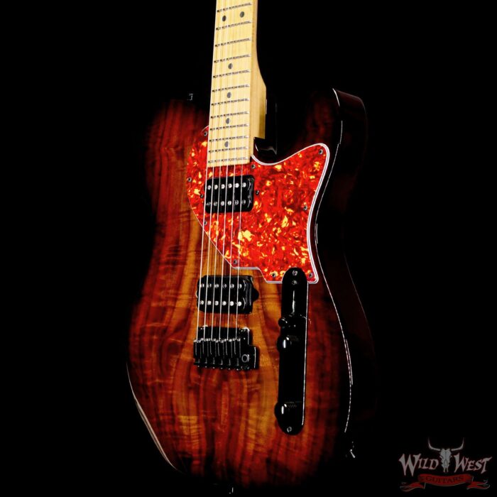 Suhr Custom Classic T HH Figured Walnut Top Roasted Flame Maple Neck Natural Burst - Image 2