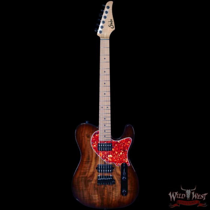 Suhr Custom Classic T HH Figured Walnut Top Roasted Flame Maple Neck Natural Burst - Image 3