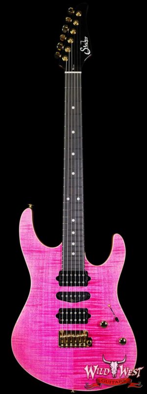 Suhr Custom Modern HSH Flame Maple Top Genuine Mahogany Body & Neck Ebony Fingerboard Magenta Pink