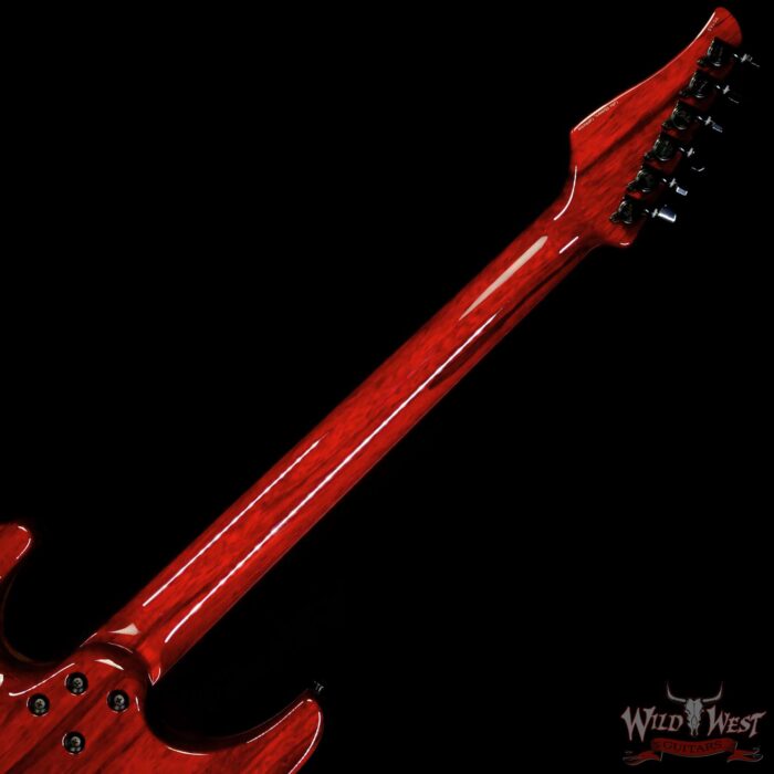 Suhr Custom Carve Top Modern HSH Black Limba Body & Neck Ebony Fingerboard Trans Red - Image 5