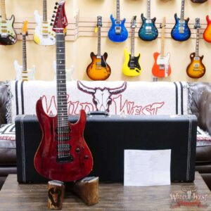 Suhr Custom Carve Top Modern HSH Black Limba Body & Neck Ebony Fingerboard Trans Red - Image 6