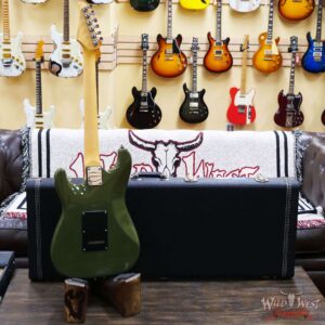 Suhr Custom Classic S SSS Maple Fingerboard Matching Color Headstock Dark Forest Green - Image 9