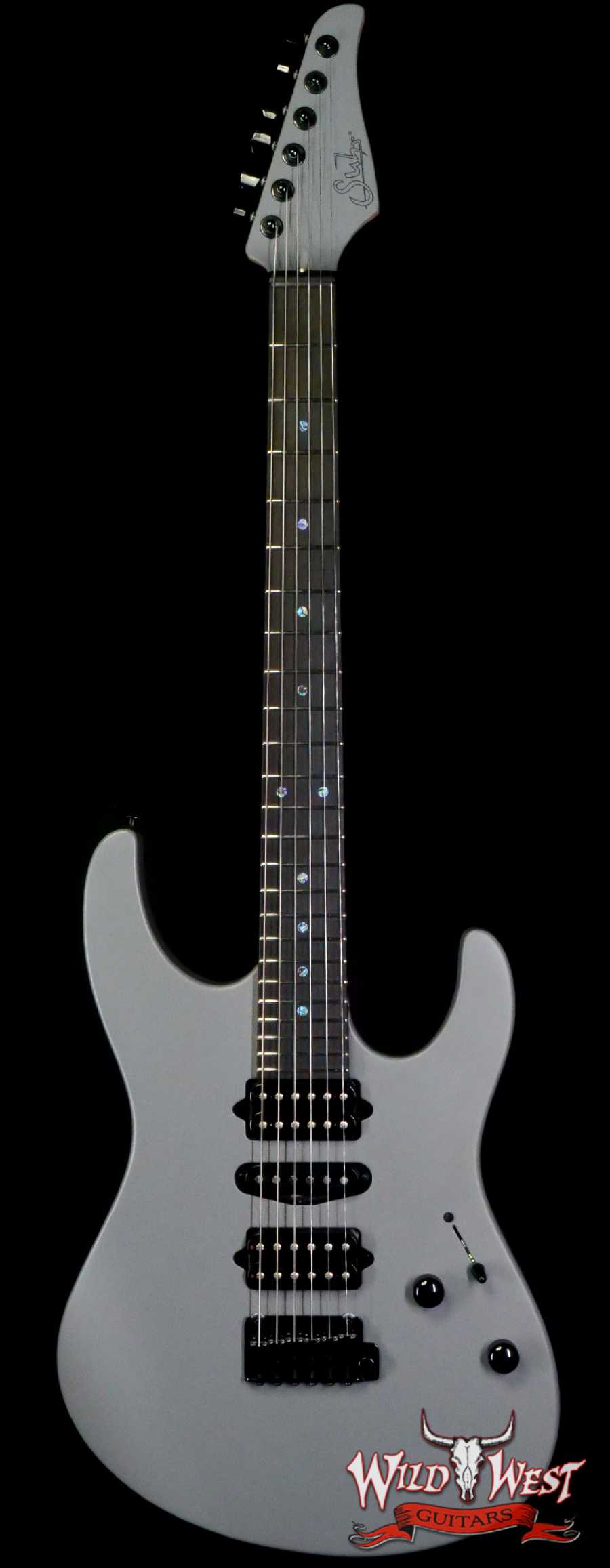 suhr-73995-main__wwg_large.jpg Suhr Limited Edition Modern Terra HSH Basswood Body Maple Top Ebony Fingerboard Mountain Grey - Image 1